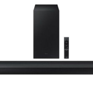 SAMSUNG SOUND BAR WITH SQUARE SUBWOOFER